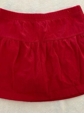 Girl’s Solid Red Skort (skirt with shorts built in)